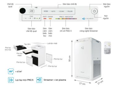 Máy lọc không khí Streamer Daikin MC55UVM6
